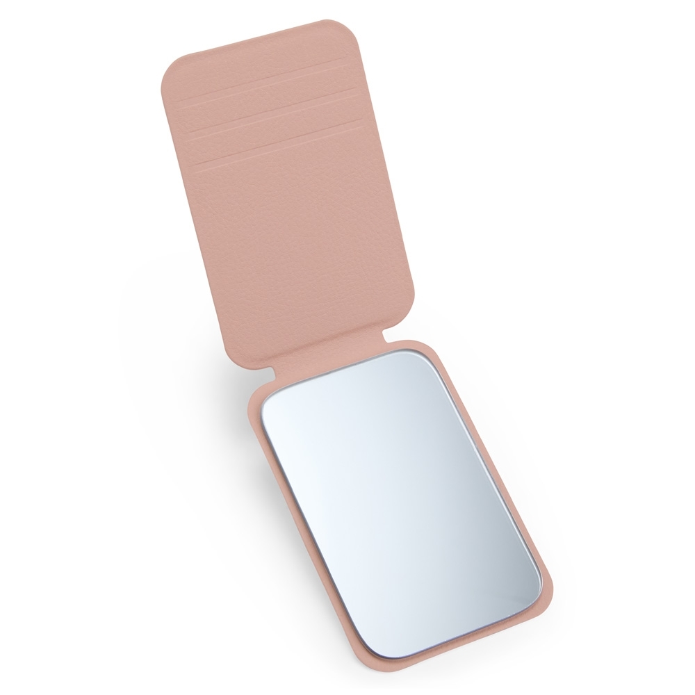 Espelho de Bolso em Couro Sintético.