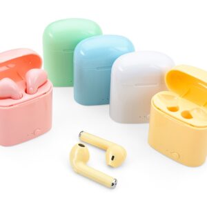 Fone de Ouvido Bluetooth com Case CarregadorMedidas, peso e tonalidades podem variar pois o mesmo modelo é produzido por diversos fabricantes.