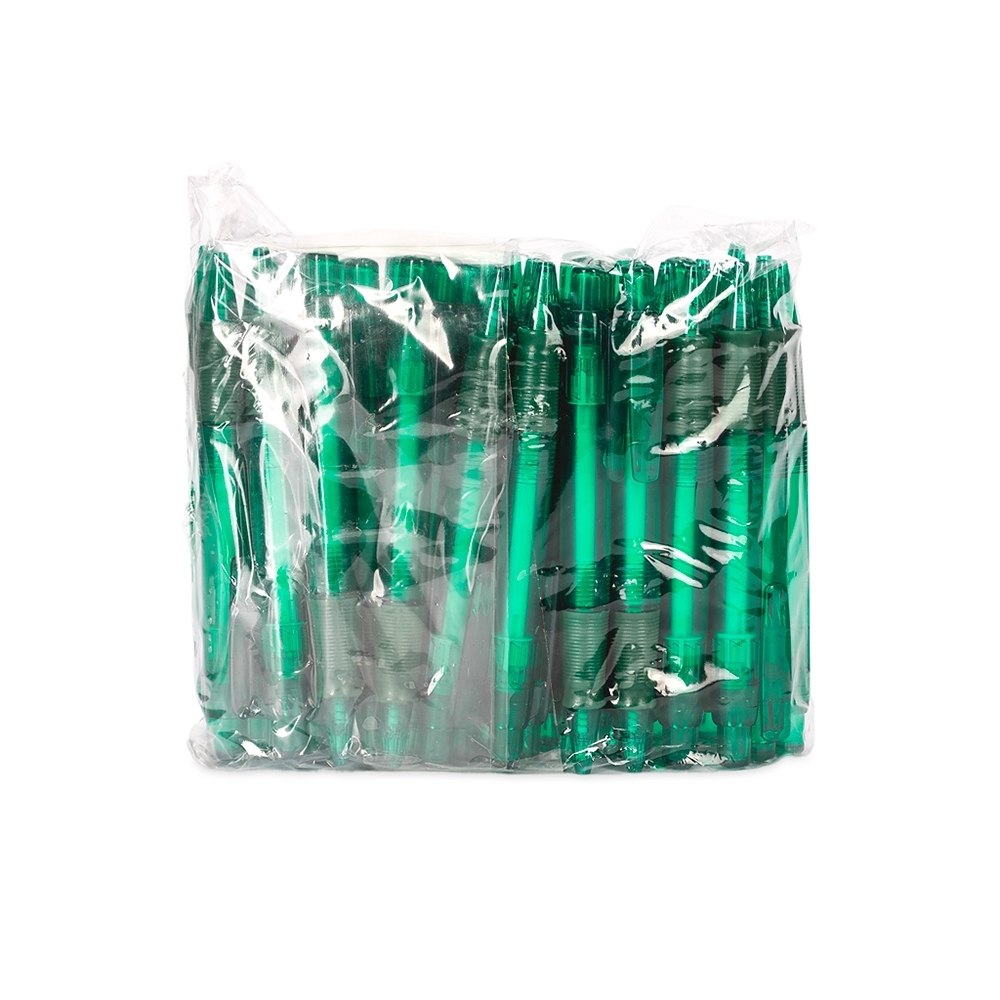 Pacote Caneta Plástica com 50pçsMedidas, peso e tonalidades podem variar pois o mesmo modelo é produzido por diversos fabricantes.