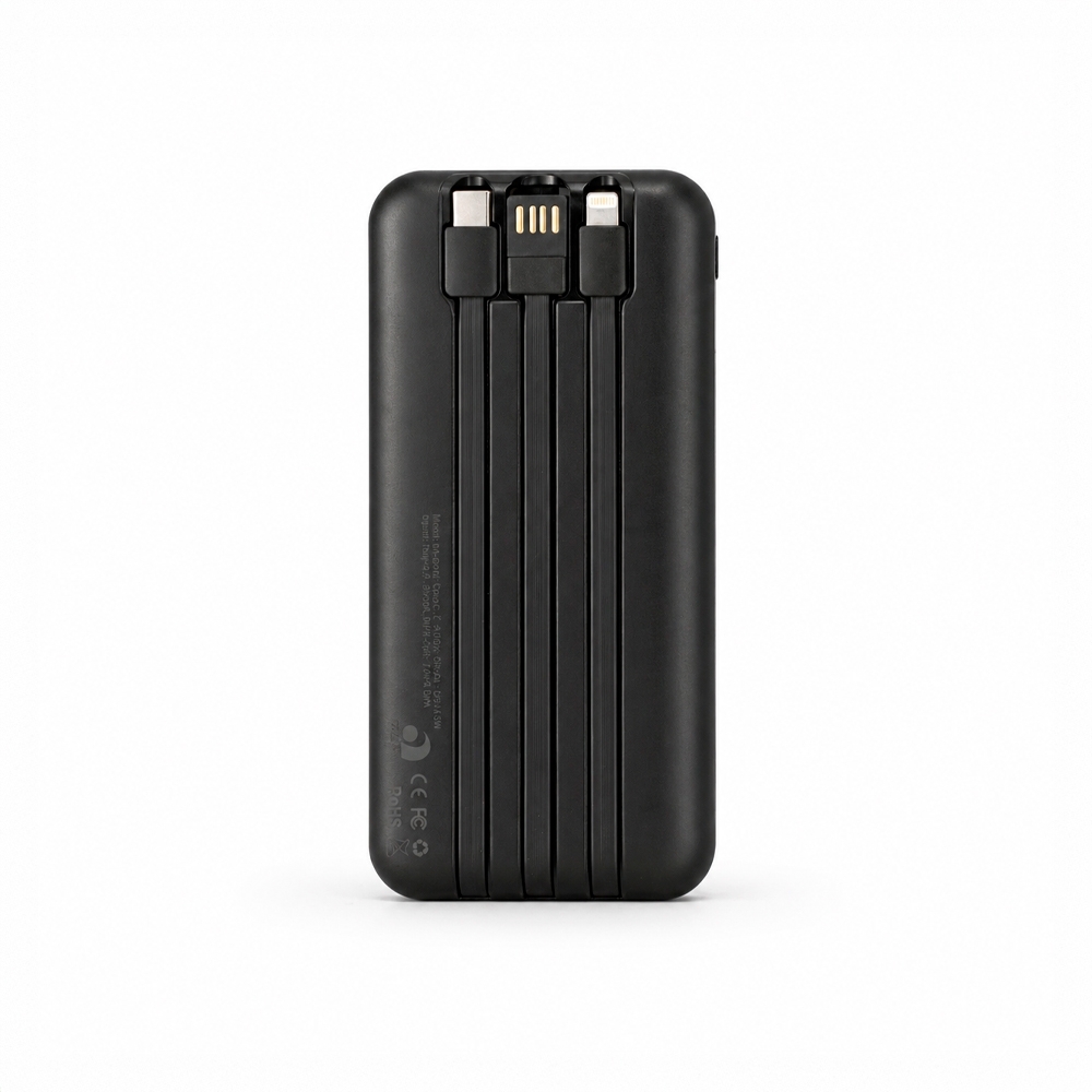 Power Bank 10.000mAh com Painel e Multissaídas Power Bank 10.000mAh com Painel e Multissaídas